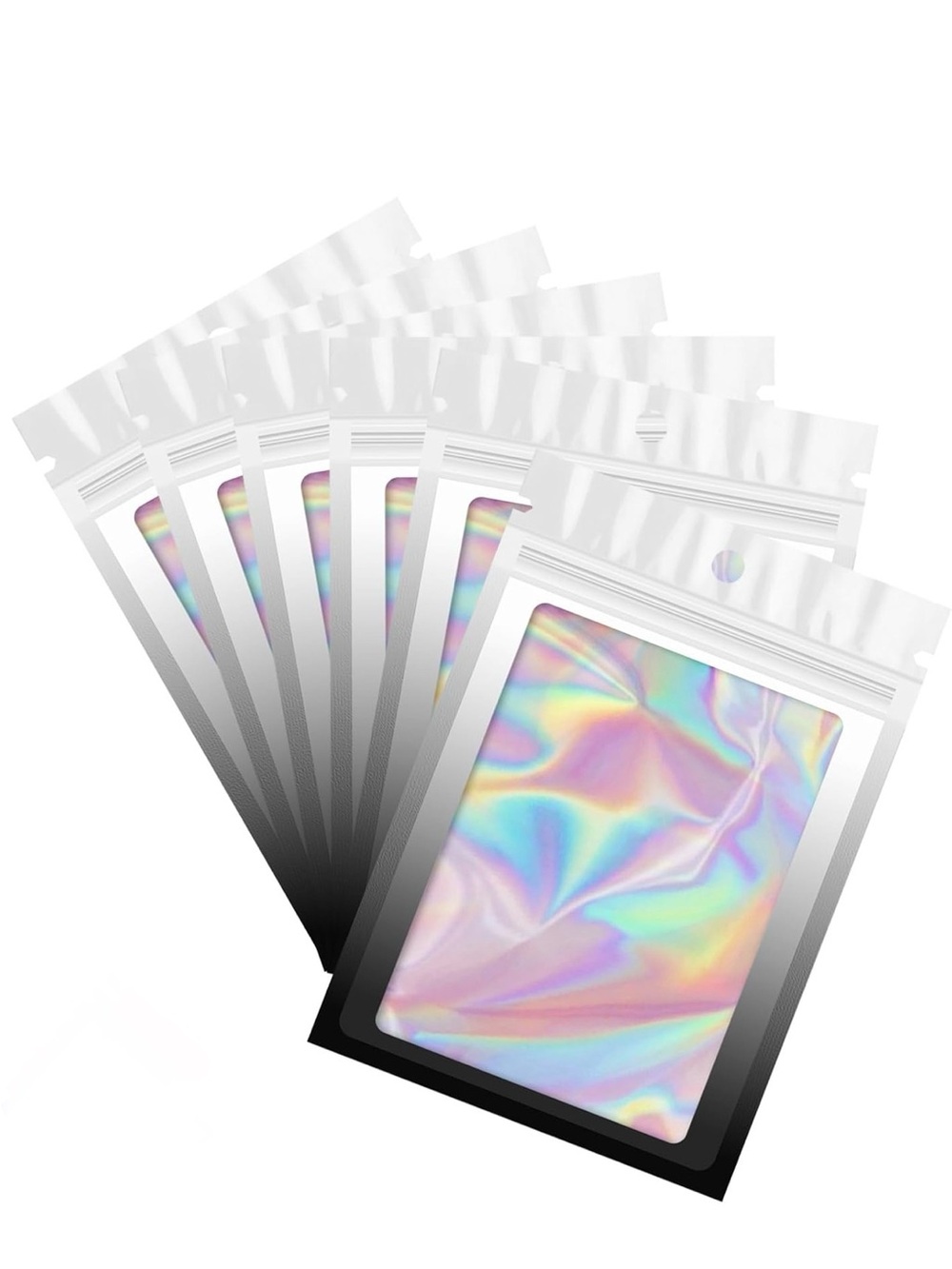 BUY NOW 20 Black/White Gradient Mylar Zip Bags